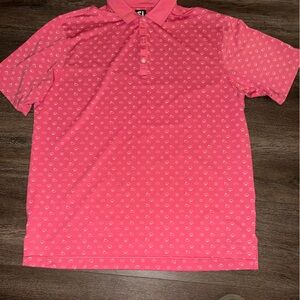 FootJoyPink Polo Shirt with Weather Pattern